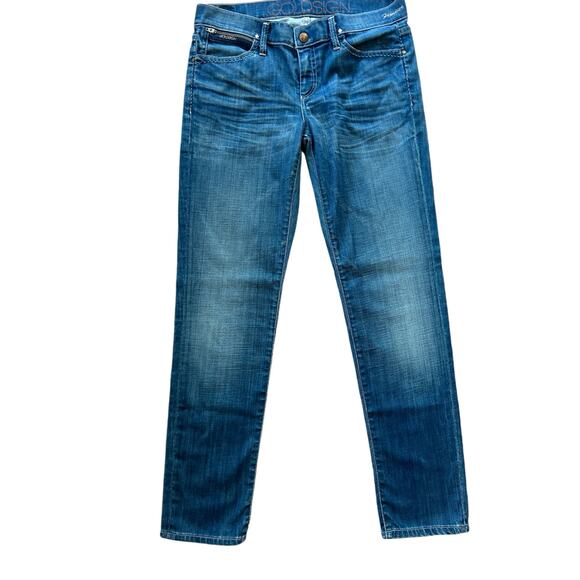 Goldsign Frontier Jeans Womens 28 Blue Straight Leg Designer Classic‎ NWT - Picture 1 of 11